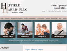 Tablet Screenshot of hatfieldharris.com